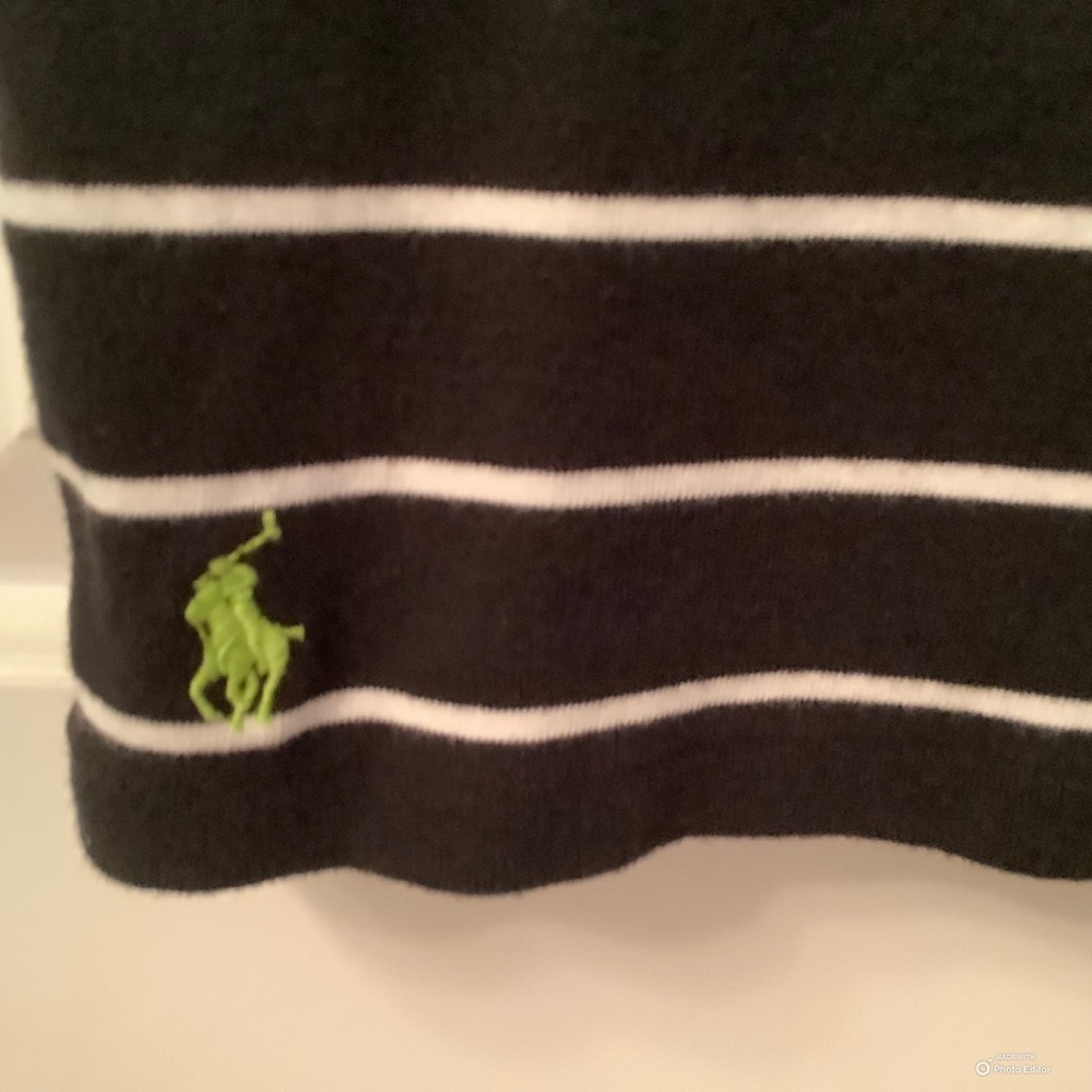 Polo by Ralph Lauren Black Striped T-Shirt Top - Picture 4 of 4